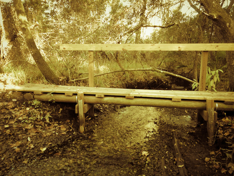 Bridge over creek in Moses Creek State Park