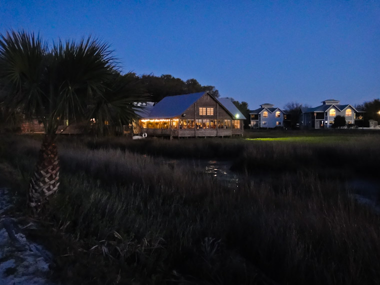 Sunset Dinner at Saltwater Cowboys on marsh