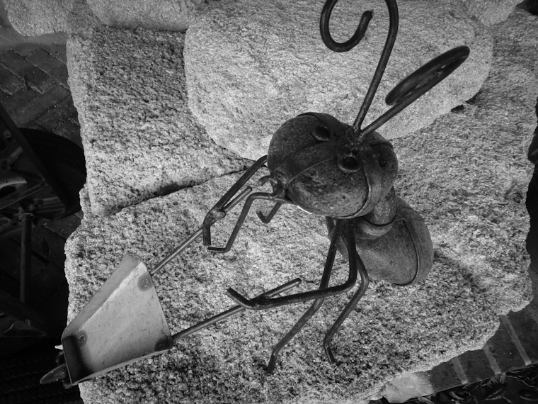 Picture of metal ant sculpture