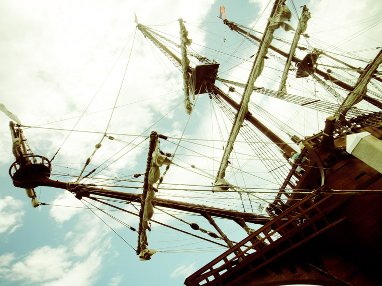 Spanish Galleon Masts in Saint Augustine Florida