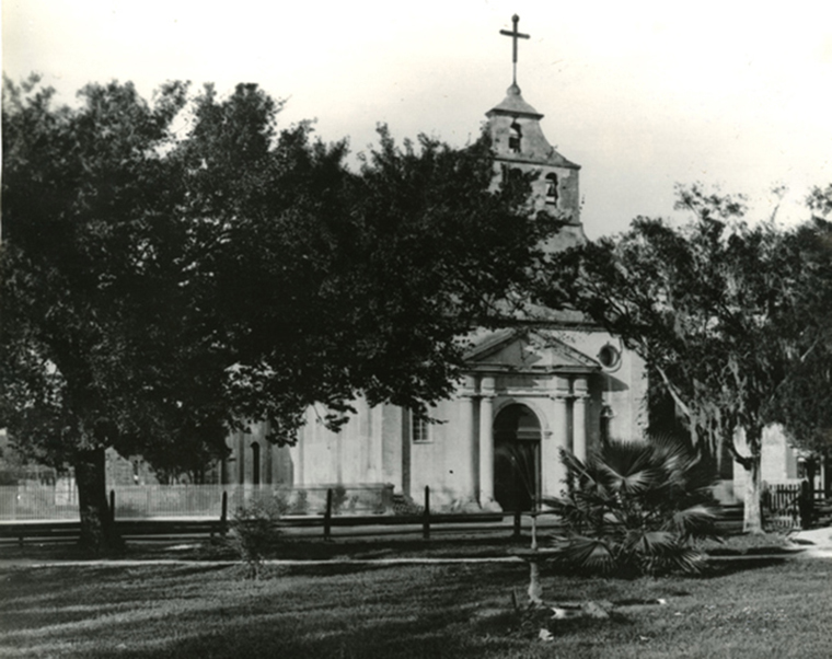 Old Spanish catholic church of oldest parish cathedral basilica