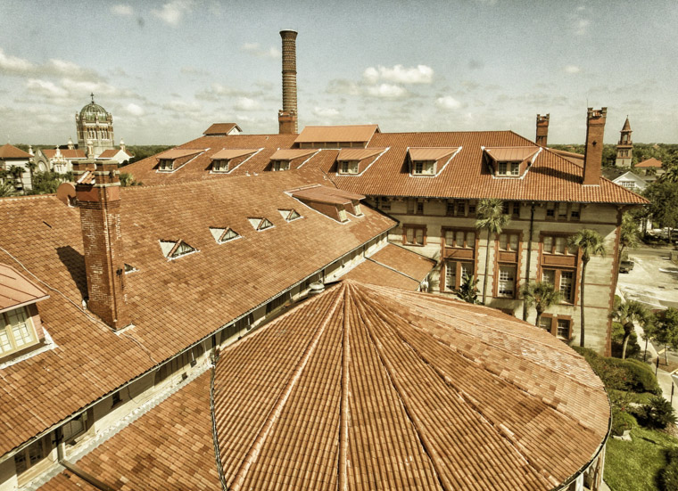 Flagler College Hotel Ponce de Leon Roof Skyline