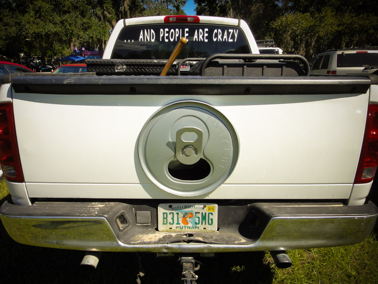 Beer can truck tailgate