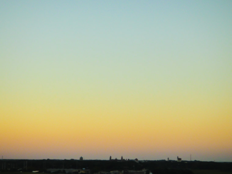 Downtown sunset skyline