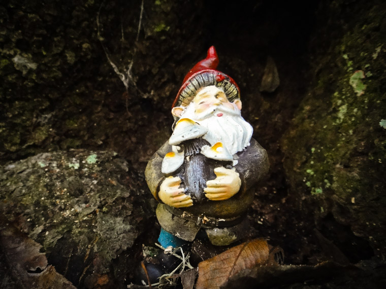 Gnome Statue at Moses Creek Tree Burl