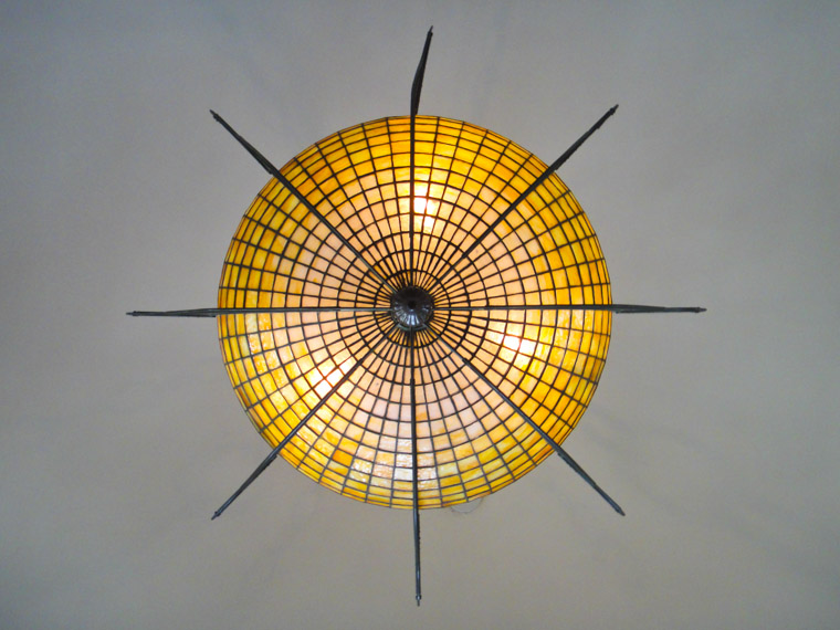 Lightner museum Tiffany hanging glass lamp