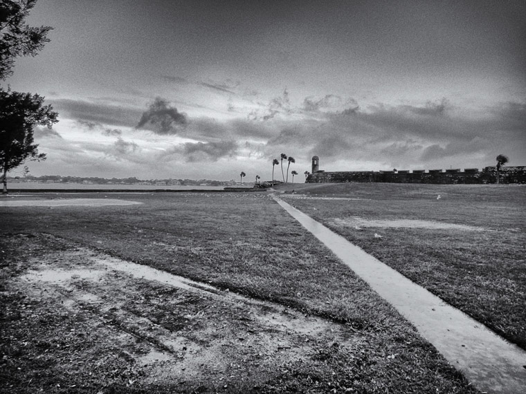 Castillo de San Marcos fort lawn view