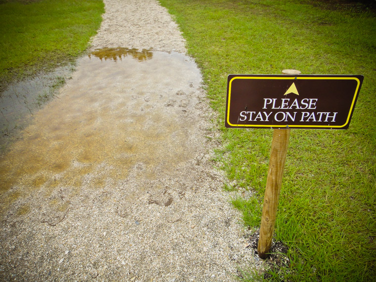 Trail underwater at fountain of youth