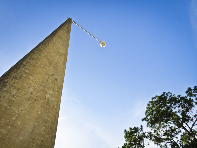 Street light pole at treaty park