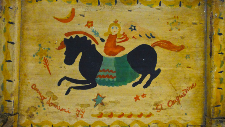 Chair at Dow Museum of historic houses folk art