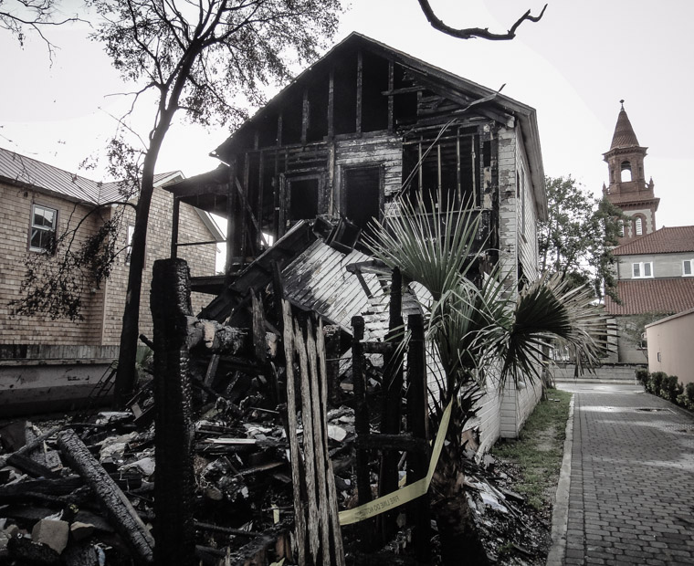 Arson at house fire on Cordova