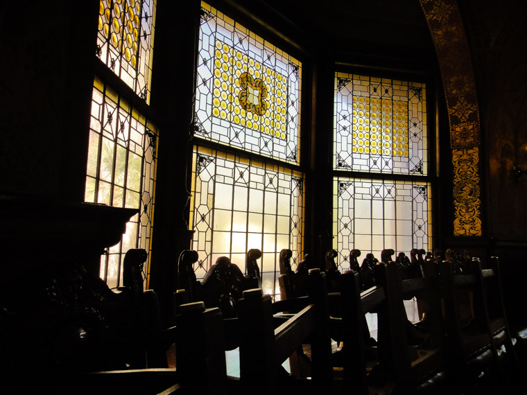 Flagler College Dining Hall Hotel Ponce de Leon Tiffany Stained Glass Windows