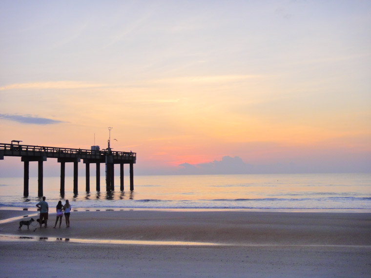 Pier dawn surf patrol beach