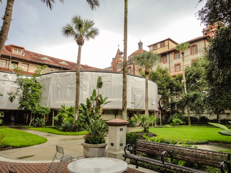 Flagler College Hotel Ponce de Leon renovation work