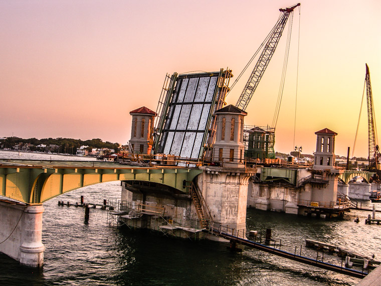 Bridge of Lions Construction Sunset Intracoastal