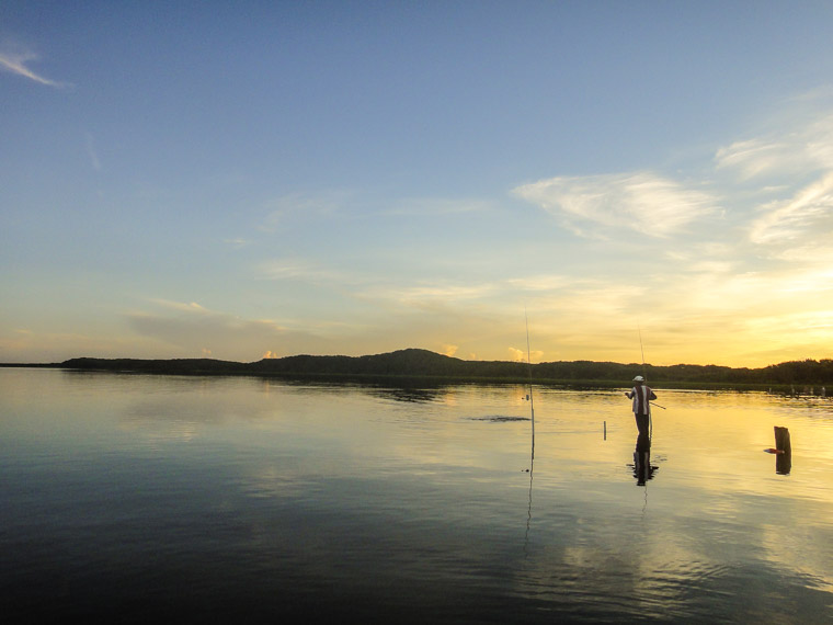 Sunrise fishing at Guana Reserve