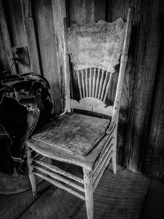 Vintage cracker chair at Florida Agricultural Museum