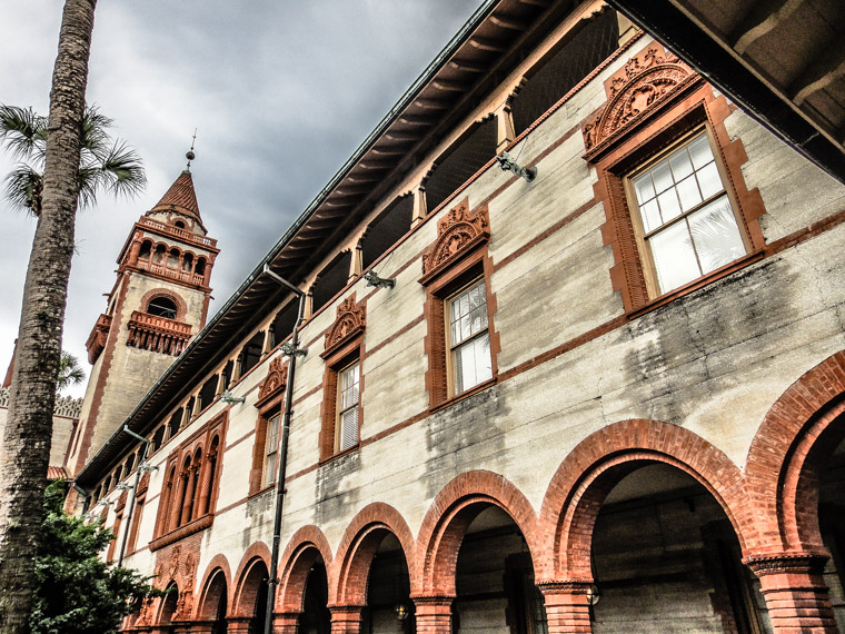 Flagler College Hotel Ponce de leon Rainy Day