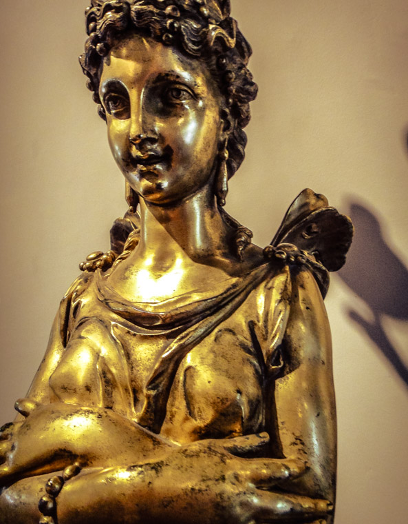Lightner Museum Bronze Statue Gold