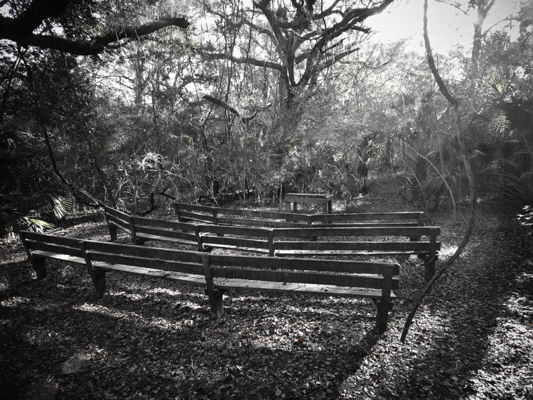 Moses creek benches and podium