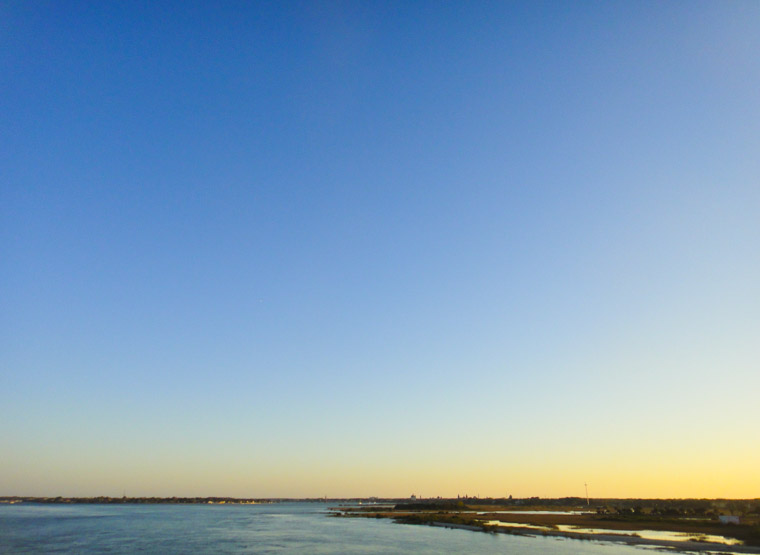 Skyline over intracoastal from Vilano bridge