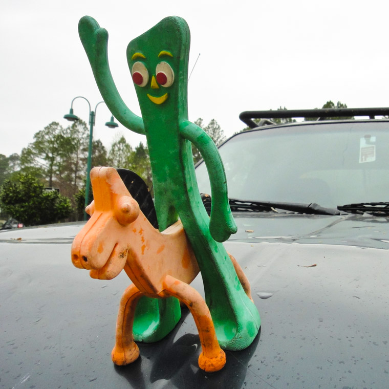 Gumby and Pokey toy car hood ornament