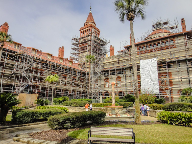 Flagler Restoration Scaffolding Construction