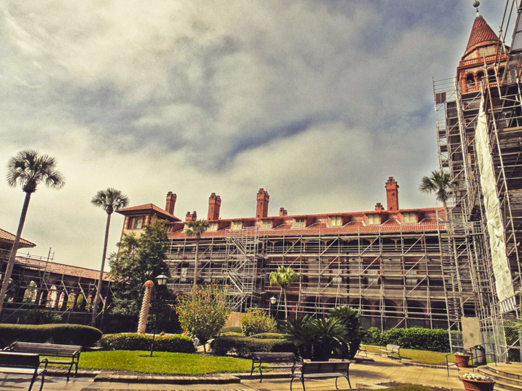 Flagler College Construction Scaffolding