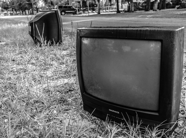 Thrown away used tvs