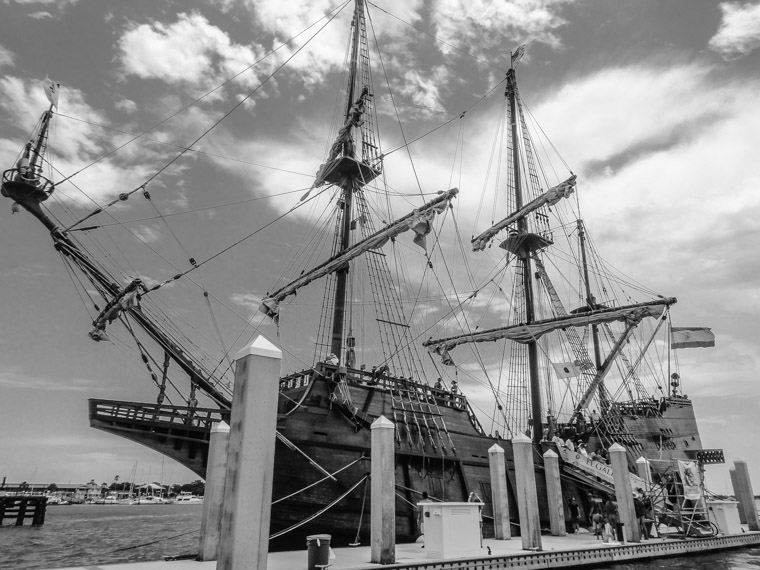 El Galleon Spanish Ship on intracoastal dock