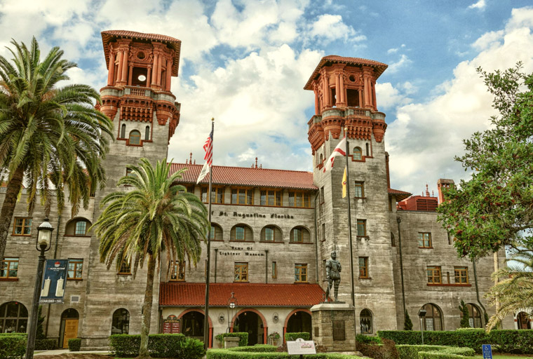 Lightner Museum and Pedro Menendez Statue