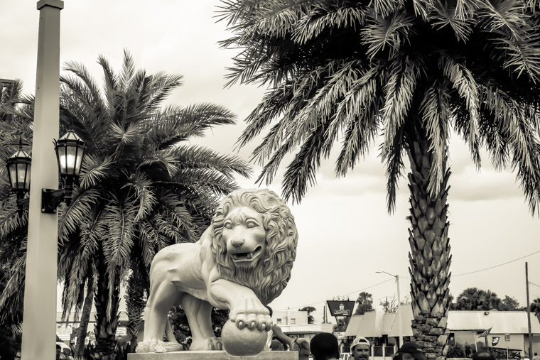 Bridge of lions new statue