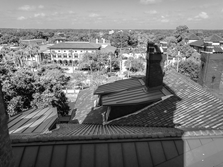 Flagler college rooftop student center view