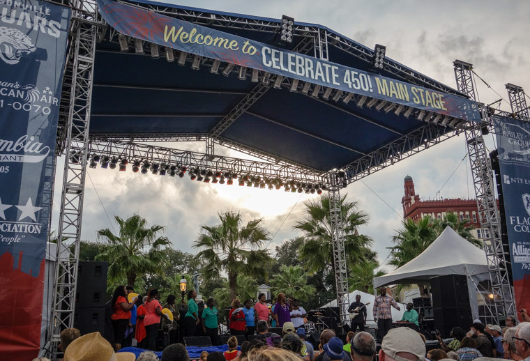 Main stage at 450th celebration