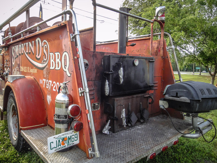 Smokin D's Bbq Firetruck smoker and grill