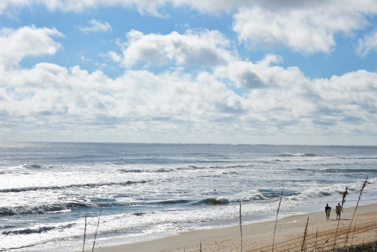 Surfing beach Hurricane Joaquin