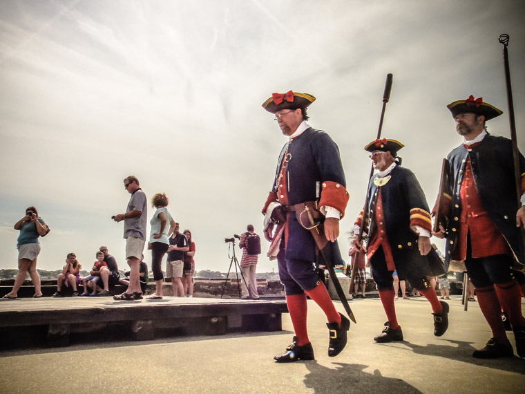 Fort Castillo de san marcos reenactors