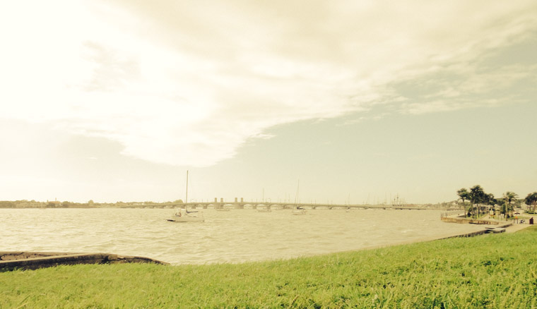 Bridge of lions intracoastal sailboat