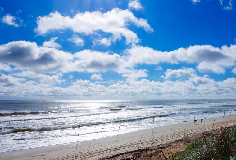 Surfers at Vilano beach