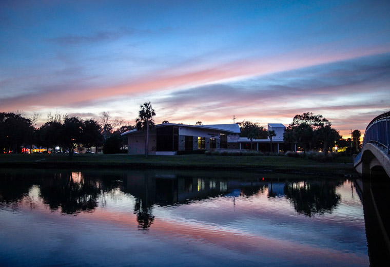 Prince of Peace church sunset