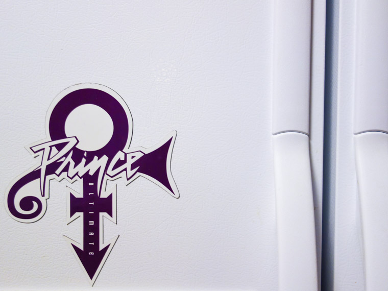 Prince magnet on fridge