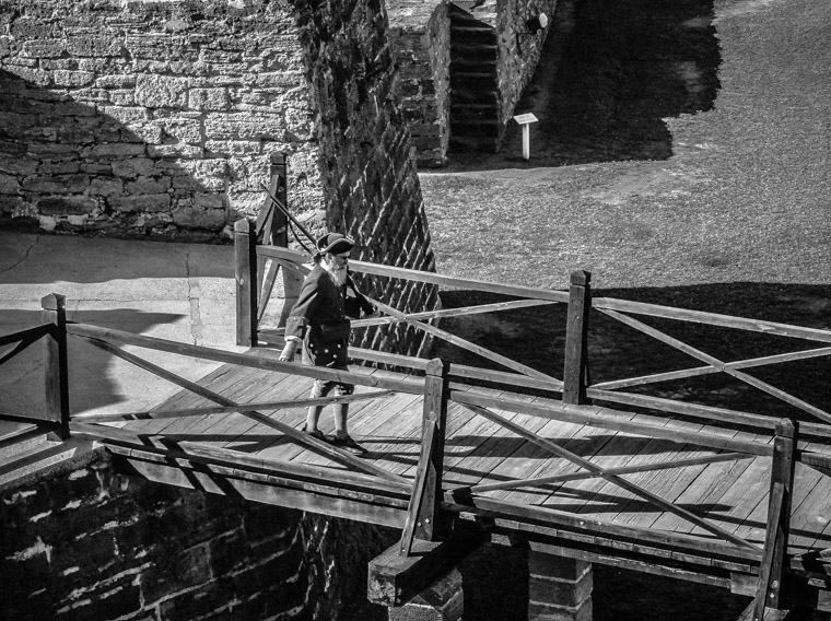 Fort Castillo de San Marcos reenactment soldier