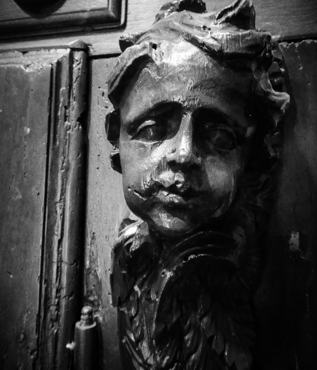 Dow Museum of Historic Houses wood carving